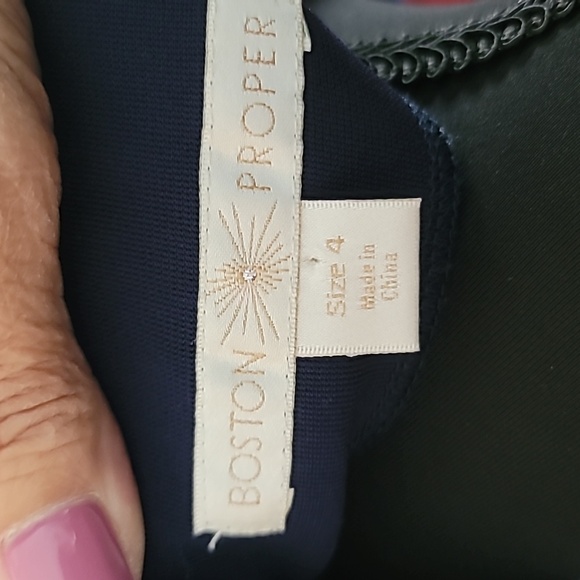 Boston Proper Navy  Dress - Picture 2 of 10